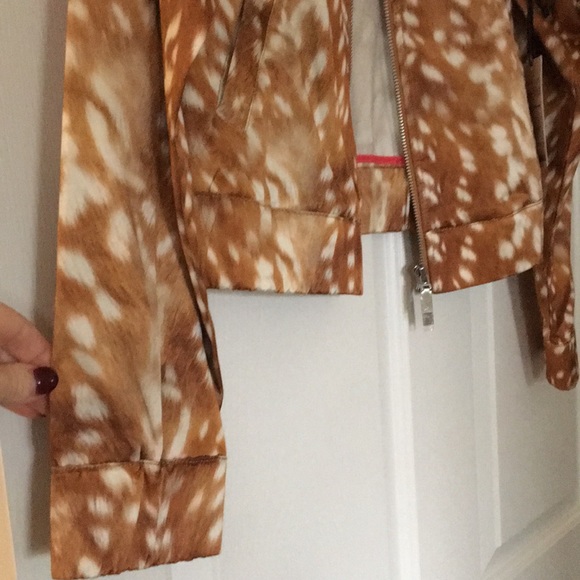 FLASH SALE! • NWT • $598 WORTH NEW YORK Doe Animal Print Bomber Jacket - Picture 8 of 16